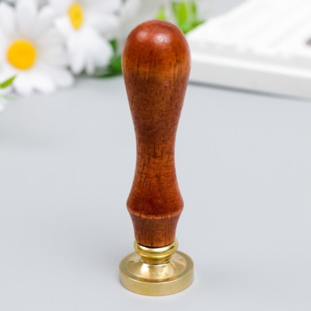 Printing for wax with a wooden handle "Teddy Bear - Good luck" 9x2.5x2.5 cm-2