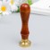 Printing for wax with a wooden handle "Teddy Bear - Good luck" 9x2.5x2.5 cm
