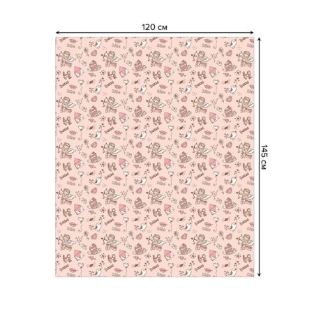 Tables on the table "Cupid and bird", rectangular, Saten, size 120x145 cm-1