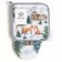 Kitchen "Forest Animals", mittens-output 20x28cm, 19x19cm severity, 100% HL