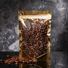 Pack Doy-Pak, matte, gold, with a transparent wall, 14 x 20 x 8 cm