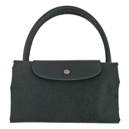 Household bag VX002-00312, black color, textiles with genuine leather inserts, 58x17x32 cm-1