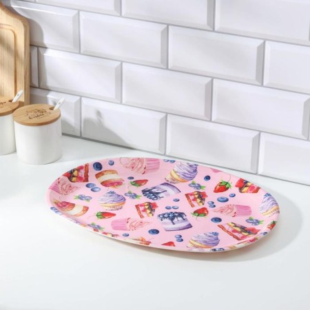 Plastic tray "Sweets", 38 × 28 × 2.5 cm, color mix-4