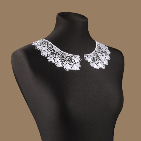 Collar sewing, guipyur, 21 × 6.5 cm, white color-5