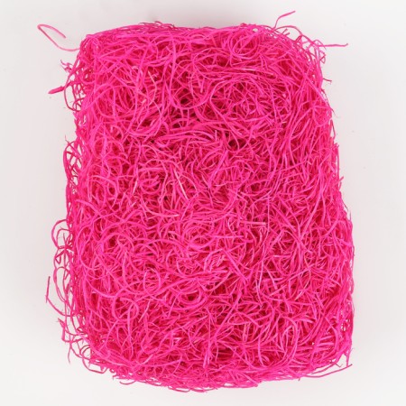 Filling of decor "hay", 100 g, pink color-1
