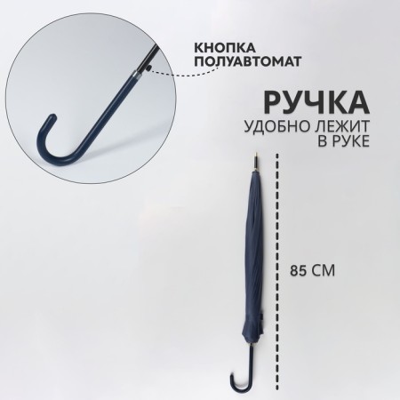 Umbrella - a semiautomatic “monoton” cane, eponge, 16 knitting needles, r = 53 cm, mix color-1