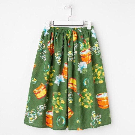 Kilt for the sauna husband (65x150), a bathhouse dark green. Vaph. Hasteen 160g/m, HL100%-1