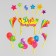 Set for decorating the cake "Happy Birthday!", Balls