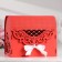 Family Bank "Openwork", with rhinestones, red-white, 23.5x17x20 cm