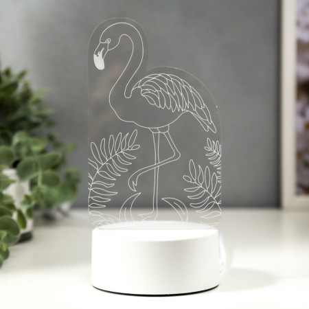 Flamingo lamp Led RGB from the network 9.5x10x19.5 cm Risalux-3