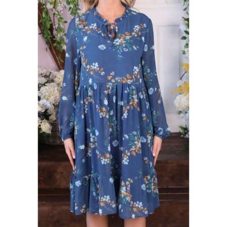 Women's dress, size 50, blue color-9