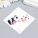 Tattoo on the body color "Panda with a jar of hearts" 6x6 cm