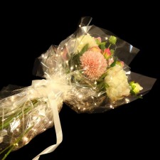 Flower film packaging, with a garland, 