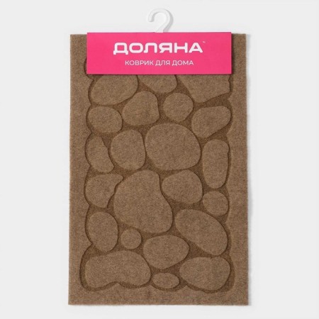 Rug of the harassment shade "Stones", without a edging, 38 × 58 cm, beige color-6