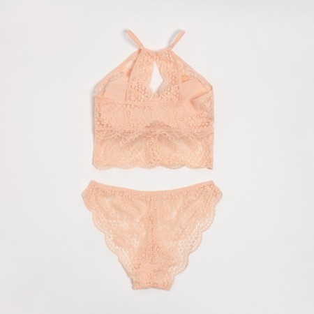 Female set (top, panties) Pink color, size 42-44-2