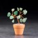 Souvenir in a pot "Energy tree. Green adventurine", natural stone, 9 x 3.5 cm