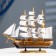 The ship "Carista" is three -masted with white sails, 40*5.5*33cm