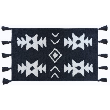 Arya Home Norris bathroom mat, size 50x80 cm, gray color, white