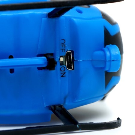 The radio -controlled “police” helicopter, blue color-3