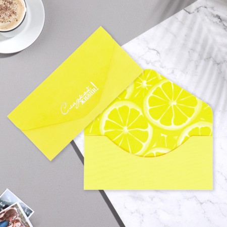 Set of envelopes for money "Congratulatory - 1" 6 pieces, software touch, embossing, 9x19 cm-11