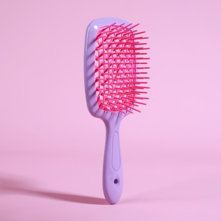 The comb massage, wide, ventilated, 8.5 × 20.5 cm, PVC box, lilac/pink color-4