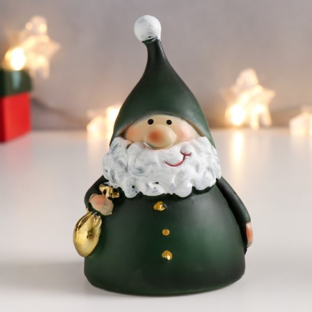 Souvenir Polystone "Grandfather Frost in a black caftan with a candy/bag" mix 10x6x5 cm-1