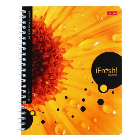 A notebook of 80 sheets in a cage on a crest, iFresh, cover coated cardboard, offset block, mix-4