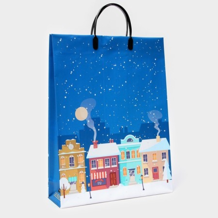 New Year's package "New Year's houses" Soft plastic 42 x 32 cm 120 μm