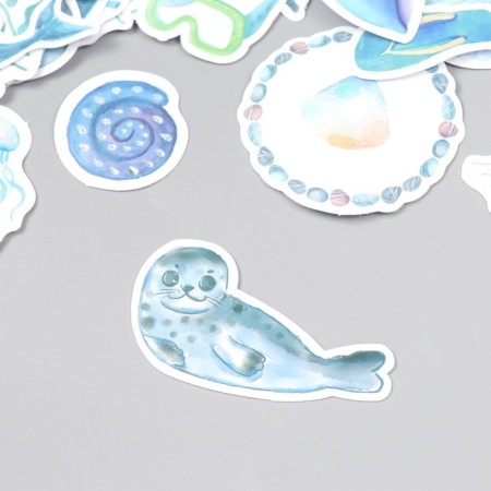 Stickers for creativity "Sea Life" set 50 pcs 4x8 cm-1