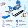 Snow-champion "Timka Sport 4-1", TS4-1/BG, with a back and a seat belt, white/blue color