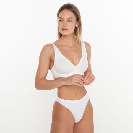 Panties female thongs are seamless, white color, size 42-46 (s-m)-3