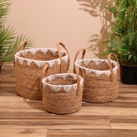 Set of wicker baskets, 3 pcs, 35x35x30 cm