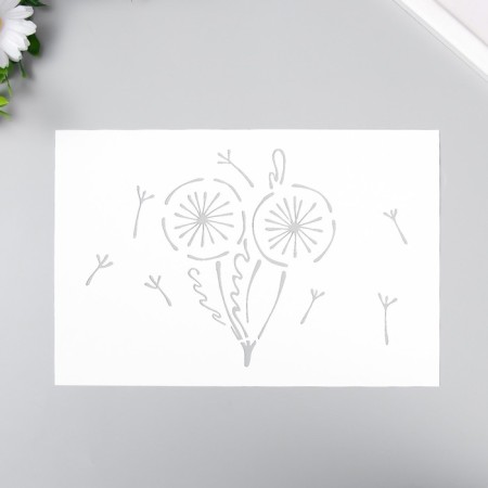 Plastic stencil "dandelions" 24x16 cm