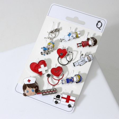 Brooch "Medicine", form mix, silver color (indivisible packing 12 pcs., Price per pcs.)-2