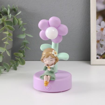 Souvenir plastic light "Girl under the flower" MIX 8x8x15 cm-2