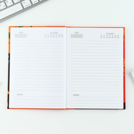 Gift set to the “beloved teacher”: A5 diary, 80 sheets, planing, pen, paper block-5