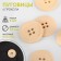 A set of buttons, 4 punctures, d = 23 mm, 5 pcs, beige matte