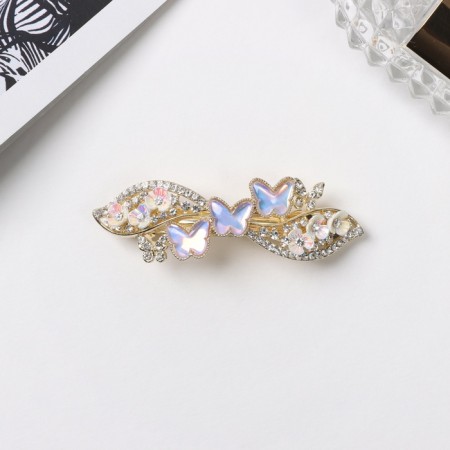 Halfish hair clip "Rosemary" butterfly wave, 7 cm, gold