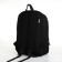 Young backpack from textiles on lightning, 4 pockets, black color