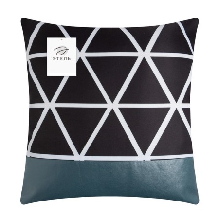 Pillowcase decorative Ethel Triangles 40 x 40 cm, 50% polyester, 50% leatherette-4