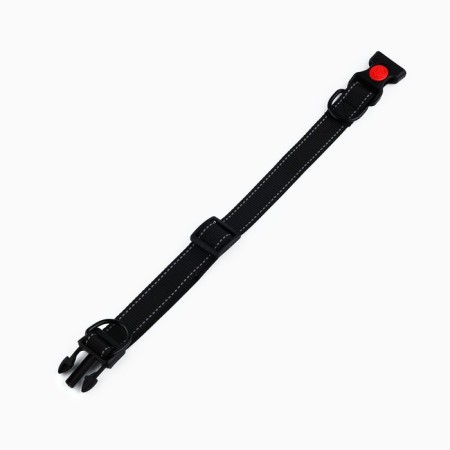 Nylon collar with fastex 2.5 cm, b -black-4