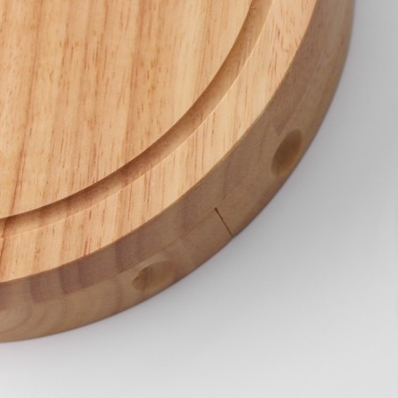 Set for feeding cheese, 4 knives, board, 19.5 × 19.5 × 3.5 cm, oak-6