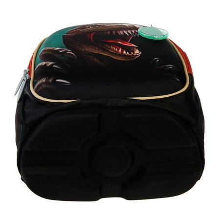 School backpack, 39 x 28 x 18 cm, + bag for shoes, calligrata p "Cool dino", green-12