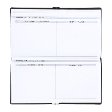 The weekly dated 2025, Escalada, 175 x 95 mm, soft cover with artificial leather, 64 sheets, pancake embossing, block 70, black-12