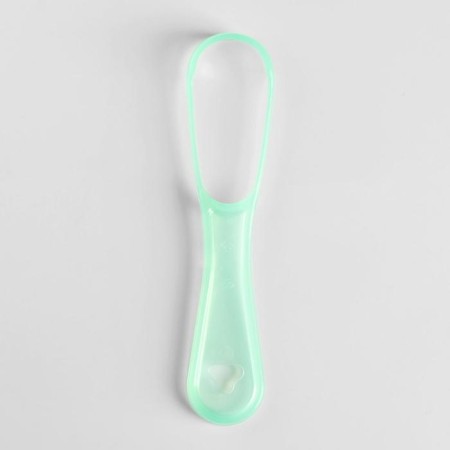 Brush for cleaning the tongue, green