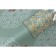 Camelia oilcloth 140 cm, roll 20 m, white drawing, green peony