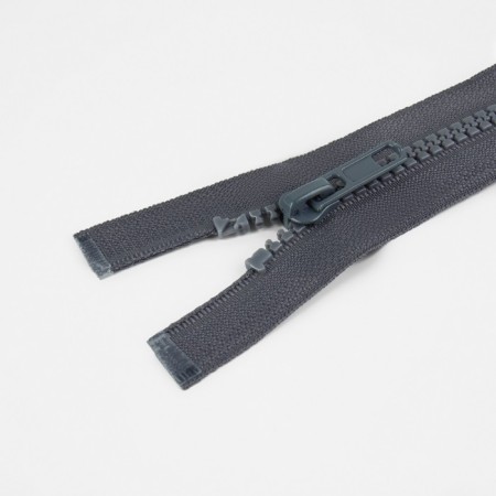 Lightning "Tractor", No. 5, detachable, automatic lock, 90 cm, dark gray color-1