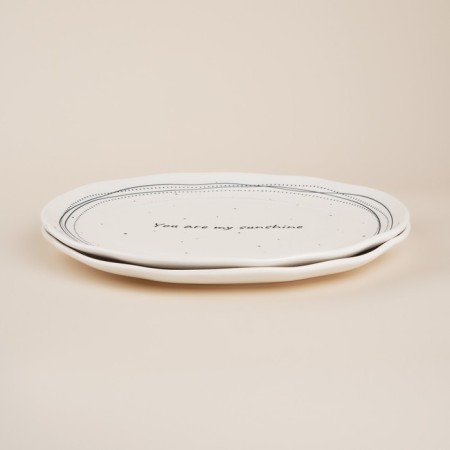 A set of porcelain plates SL Home "House", D = 27 cm, white color
