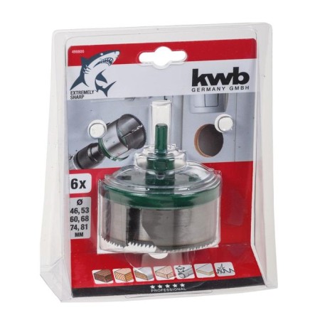 Pile crown KWB, 40-81x32 mm, steel AISI1085, 6x64 mm drill, shank d = 8 mm-1