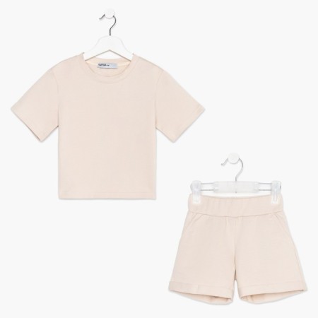 Kit for children (T-shirt, shorts) KAFTAN "BASIC Line" Size 34 (122-128), beige color-7